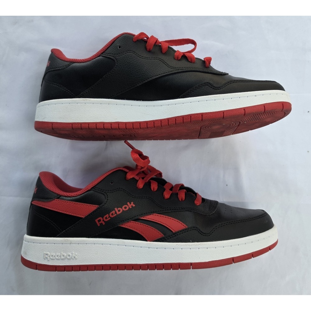 Reebok Men's Black Red Low-Top Sneakers Athletic Shoes Size 9.5
